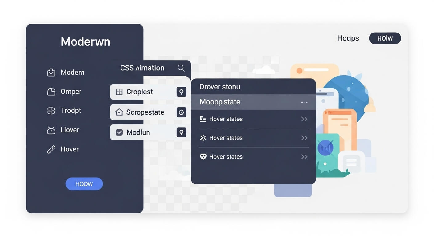 dropdown menu css animation